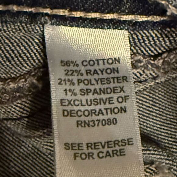 Cato est. 1946 Bedazzled Contemporary Skinny Stretch Embellished Denim Jeans 12 - Picture 7 of 9